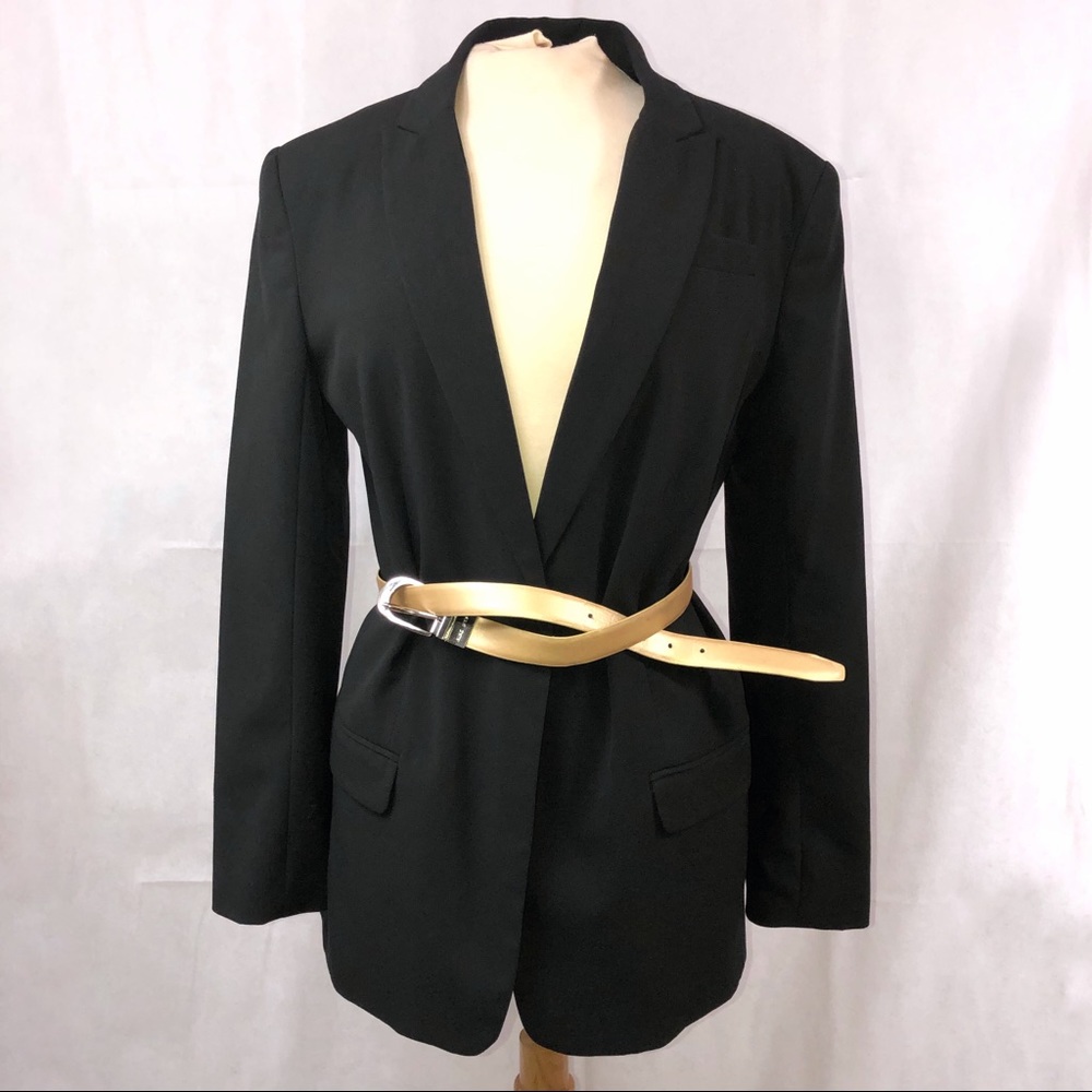 Norma Kamali Boyfriend Black Blazer Sz 10